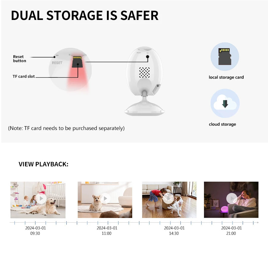 1080P Security Protection WIFI Indoor Baby/Elderly/Pet Night Vision Monitoring Mini Camera Human Detection Two-Way Audio