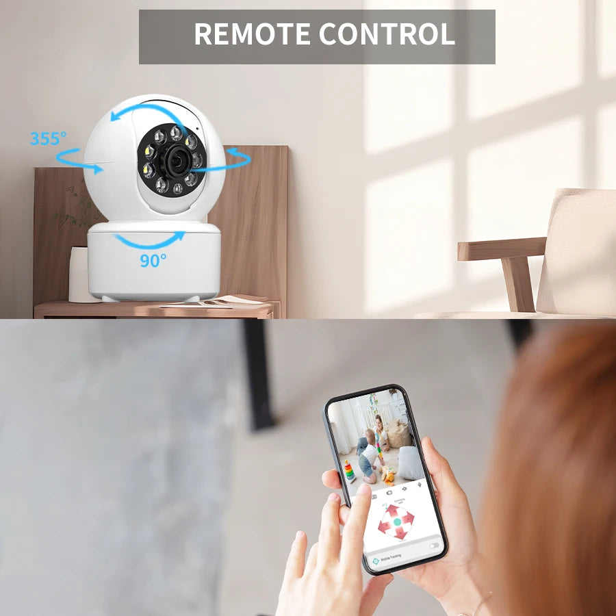 1080P Smart WIFI Security Protection Pet Baby Monitor Camera Full Color Night Vision Automatic Tracking Two-Way Audio ICSEE