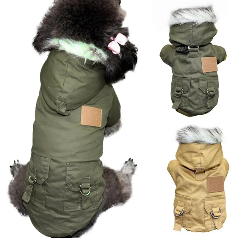 Winter Dog Coat Jacket for Small Medium Dogs – Warm Hoodie for Chihuahua & Yorkies