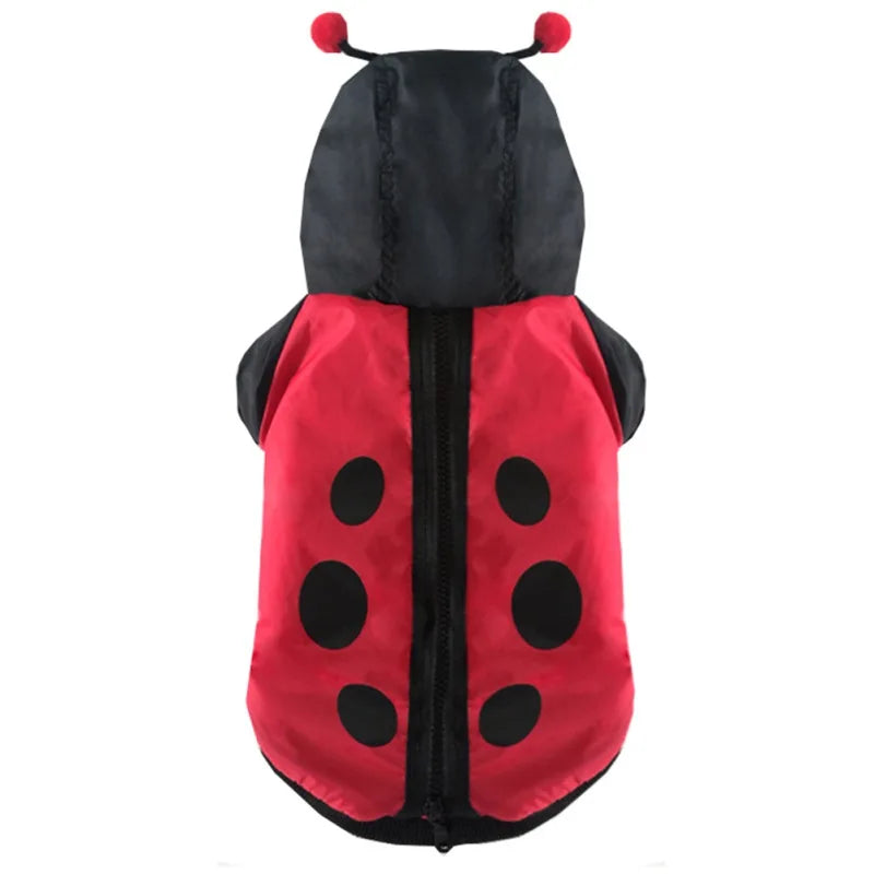 Winter Pet Dog Costume - Ladybug Hoodie for Small & Medium Dogs