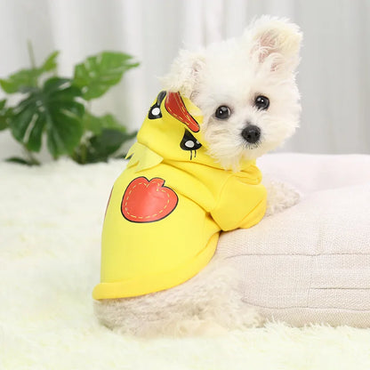 Cartoon Winter Dog Costume - Warm Hoodie Coat for Small Dogs