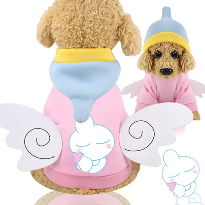 Cartoon Winter Dog Costume - Warm Hoodie Coat for Small Dogs