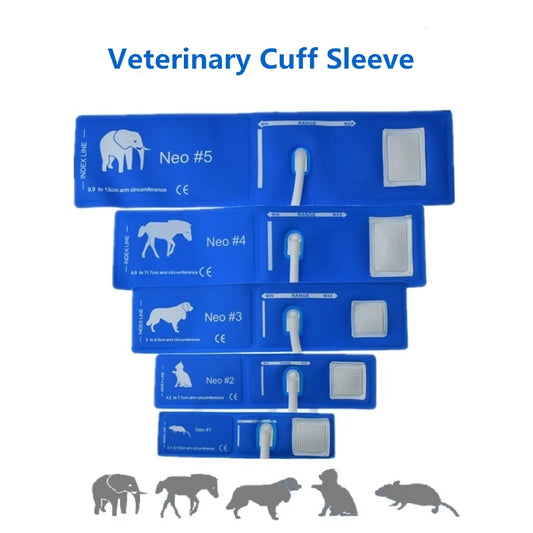 Universal Pet Blood Pressure Cuff Sleeve for Dogs, Cats, Horses, and Elephants