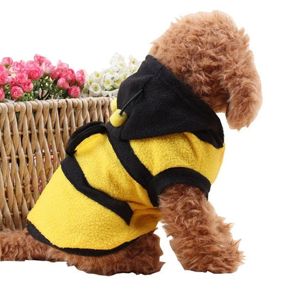 Bee Pet Puppy Fleece Hoodie Costume for Dogs and Cats - Halloween Sweater