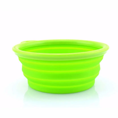 1000/350ml Solid Color Foldable Dog Bowl Food Container Collapsible Dog Bowl Water Dish Feeder Portable Water Bowl for Pet Cats