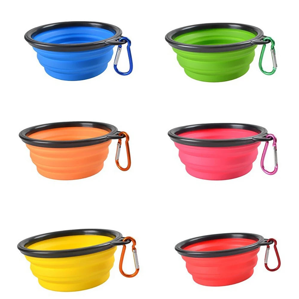 350/1000ml Large outdoor dog Silicone Folding Bowl Portable Water Bowl For Dogs Puppy Food Collapsible Pet Feeder Dish Bowl toy