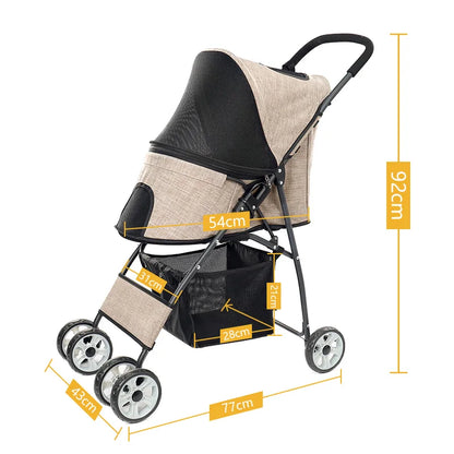 Pet Dog Carrier Stroller Cat Cart Outdoor Breathable Lightweight Foldable 3 Colors Pet Dog Carriers Stroller переноска для собак