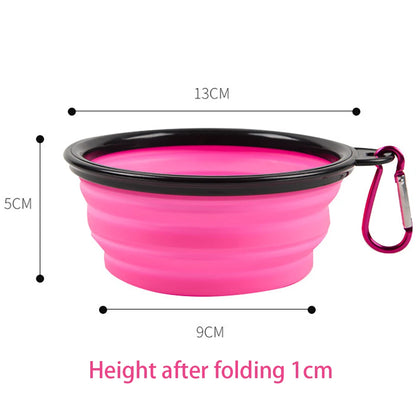 350/1000ml Large outdoor dog Silicone Folding Bowl Portable Water Bowl For Dogs Puppy Food Collapsible Pet Feeder Dish Bowl toy