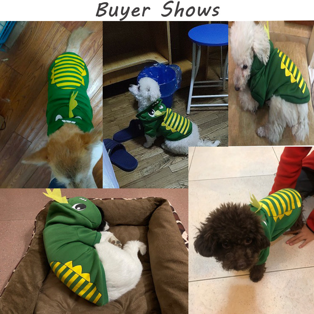 Cartoon Winter Dog Costume - Warm Hoodie Coat for Small Dogs