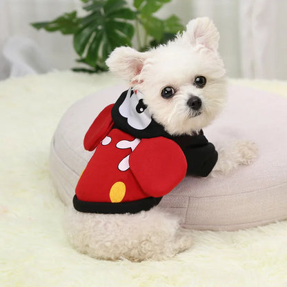 Cartoon Winter Dog Costume - Warm Hoodie Coat for Small Dogs