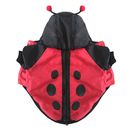 Winter Pet Dog Costume - Ladybug Hoodie for Small & Medium Dogs