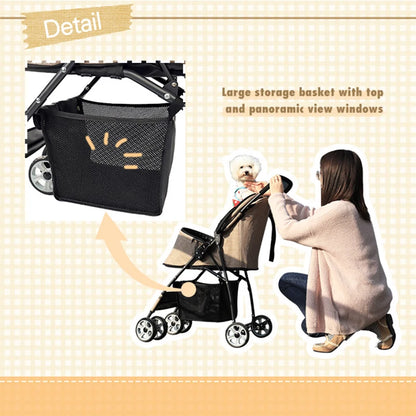 Pet Dog Carrier Stroller Cat Cart Outdoor Breathable Lightweight Foldable 3 Colors Pet Dog Carriers Stroller переноска для собак