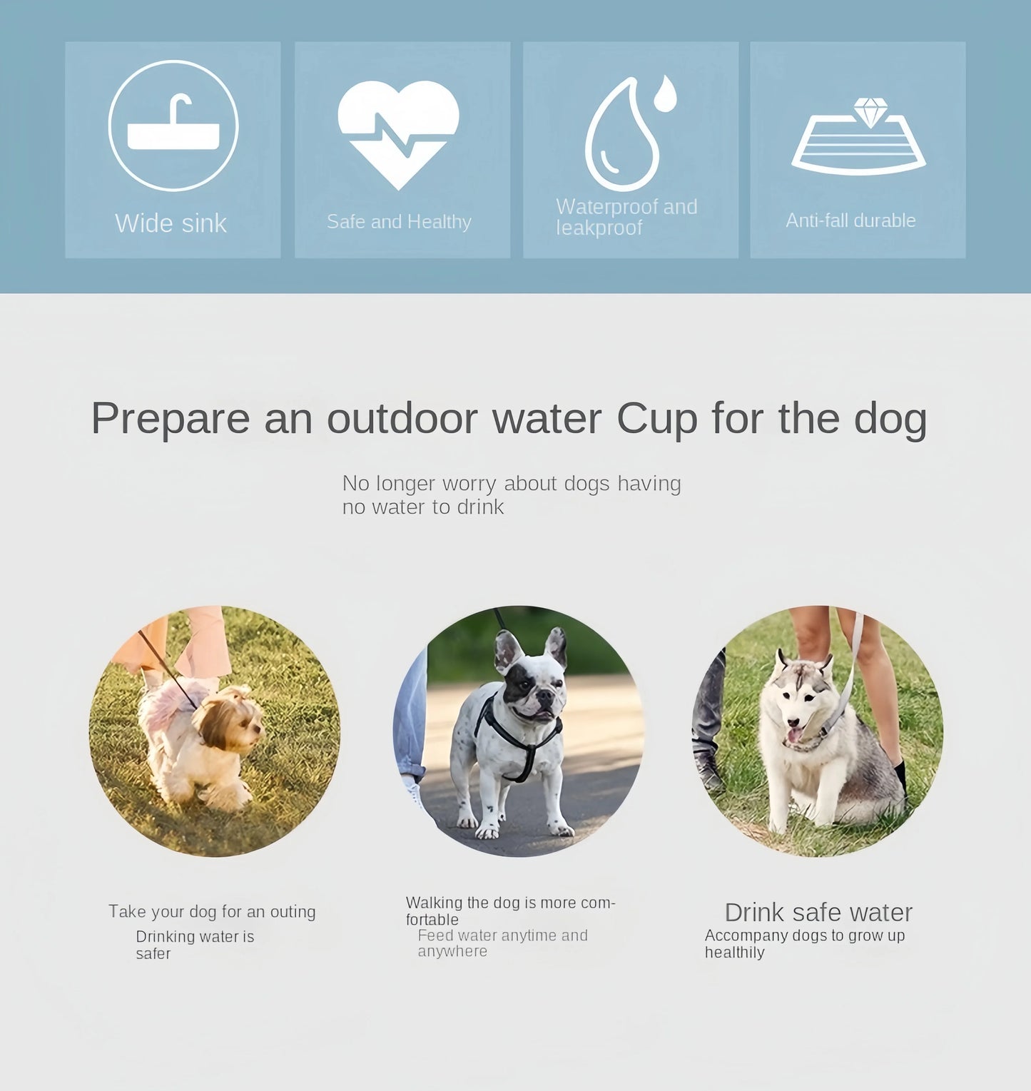 Pets Water Bottle Portable Food Grade Material Dog Cat Travel Pet Water Cup Bottle With Food Dispenser puppy water bottle