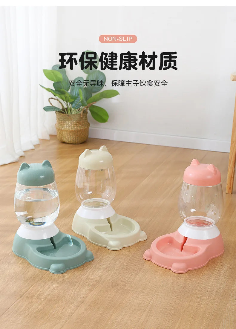 Pet Automatic Feeder Dog Cat Drinking Bowl For Small And Medium Pets Water Drinking Feeder Feeding Large Capacity Dispenser