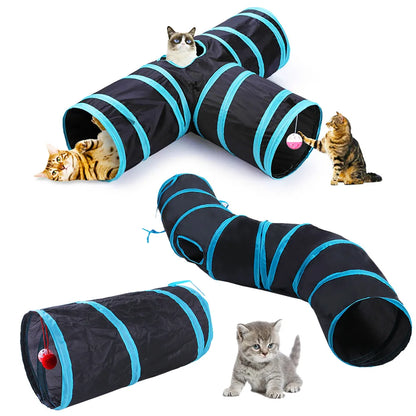 Cat Tunnel Pet Supplies Cat S T Pass Play Tunnel Foldable Cat Tunnel Cat Toy Breathable Drill Barrel for Indoor loud paper