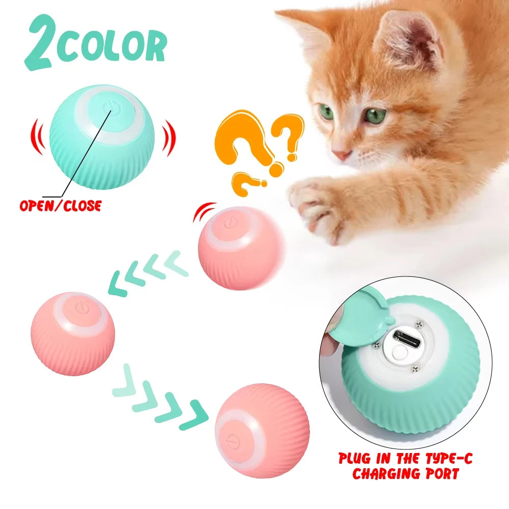 Pet Accessories: Automatic Rolling Interactive Ball Toy for Cats & Dogs