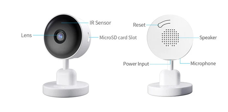 3MP Camera WiFi Tuya Smart Life Wireless Two Way Audio Surveillance Camera Security Home Dog Pet Monitor with App