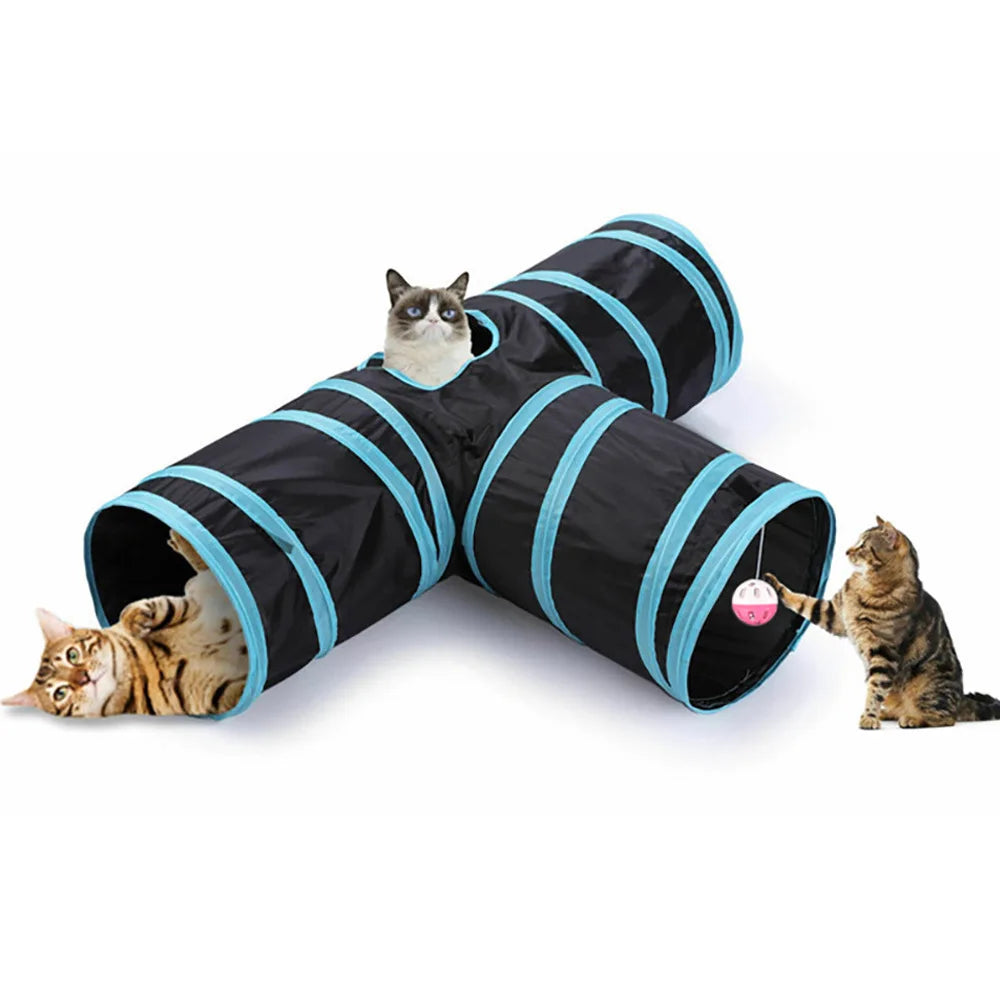 Cat Tunnel Pet Supplies Cat S T Pass Play Tunnel Foldable Cat Tunnel Cat Toy Breathable Drill Barrel for Indoor loud paper