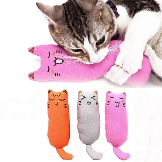 Catnip Thumb Plush Chew Toy – Bite-Resistant, Teeth Grinding Pillow for Cats | Pet Accessories