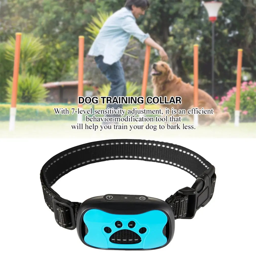 Pet Dog AntiBarking USB Electric Ultrasonic Dogs Stop Barking Vibration Anti Bark Collar Automatic Collar Dog Training Collars