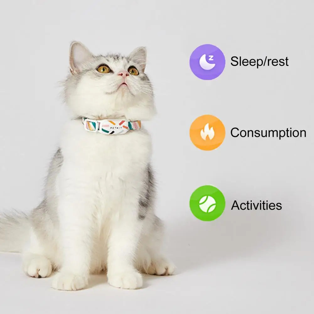 Bluetooth Cat Name Tag with Bell, Adjustable Volume, Anti-Choking Pet ID - Pet Accessories