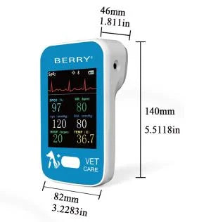 BERRY AM6200 Veterinary Monitor 6-Parameter Pet Accessory, Blood Pressure ECG EKG HR Spo2 PR Temp APP