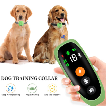 Training Collar Dog Electric Anti Bark Device Rechargeable Remote Control Pet with Vibration Sound Function Barksilence for Dogs