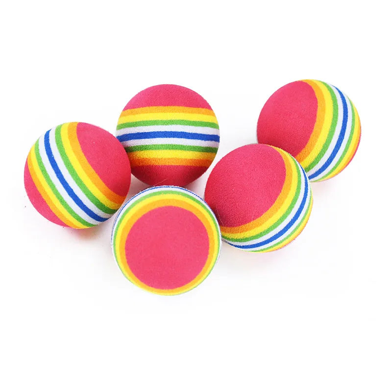 Interactive Rainbow Cat Toy Ball - Chew & Scratch Rattle for Cats & Dogs