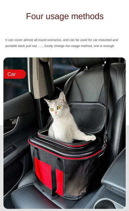 Large Cat Carrier Backpack on Wheels