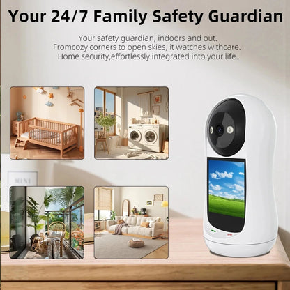 4MP 2K Indoor WiFi Surveillance Camera IP Wireless Camera ICsee Smart Home Automatic Tracking CCTV Security Baby Pet Monitor