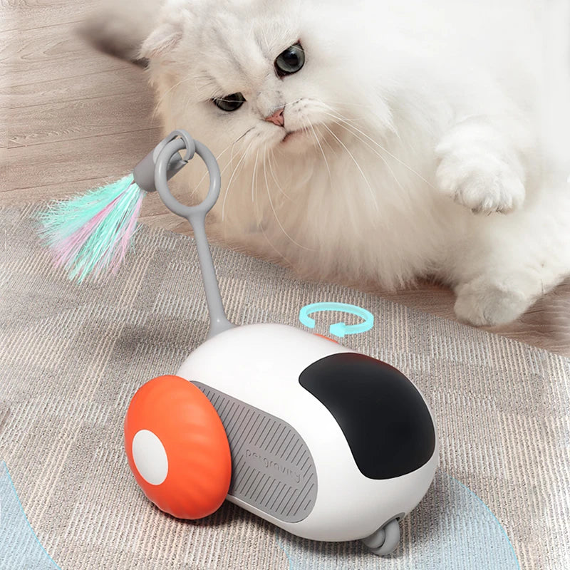 Intelligent Remote Control Cat Toy with Feathers - Interactive Entertainment for Pets