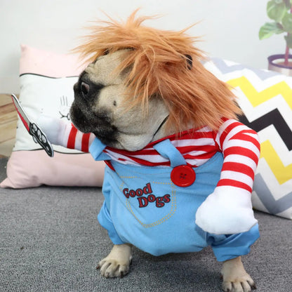 Deadly Doll Halloween Costume for Large Dogs