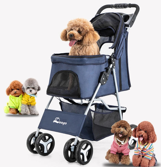 2024 Pet Stroller with Detachable Carrier & Handbag