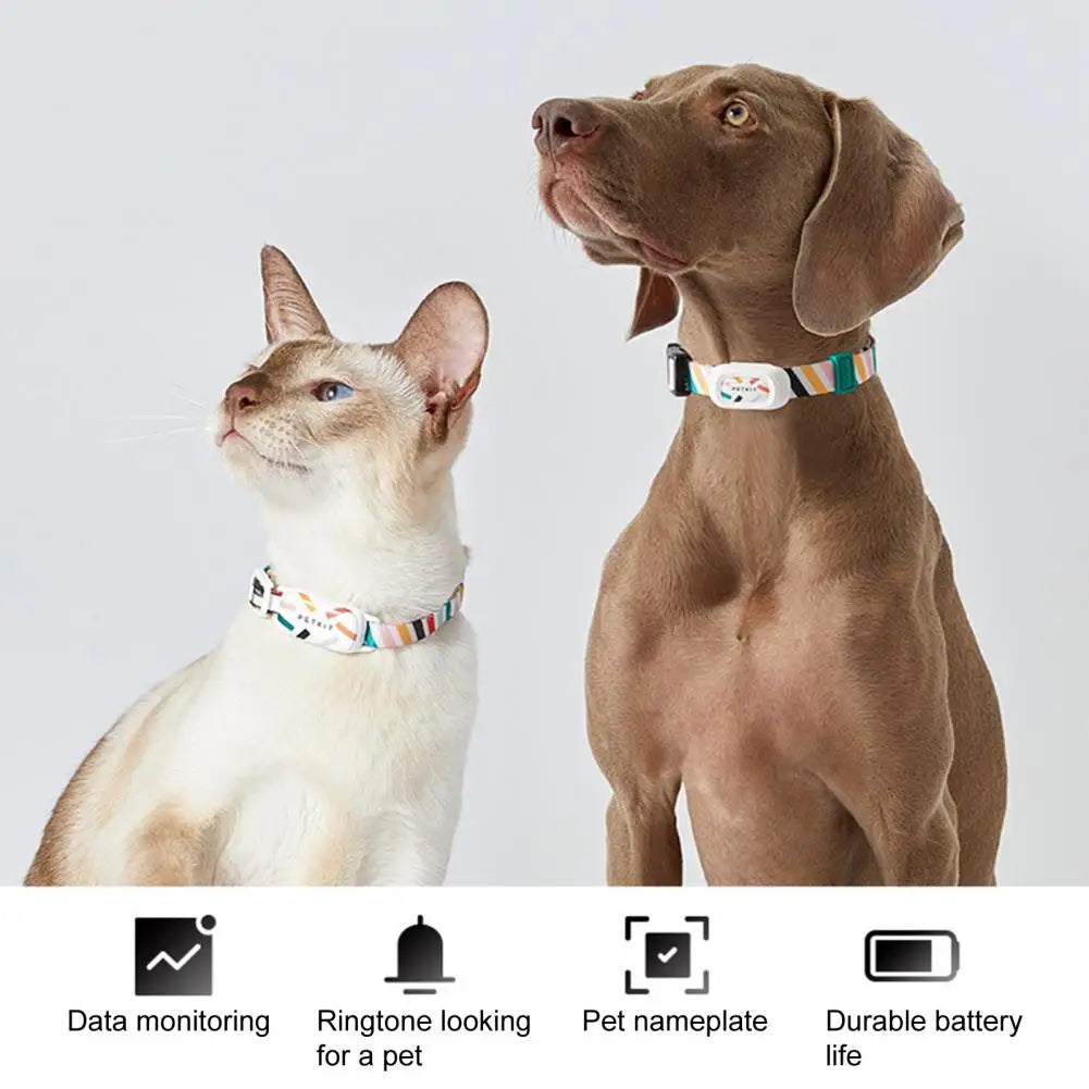 Bluetooth Cat Name Tag with Bell, Adjustable Volume, Anti-Choking Pet ID - Pet Accessories