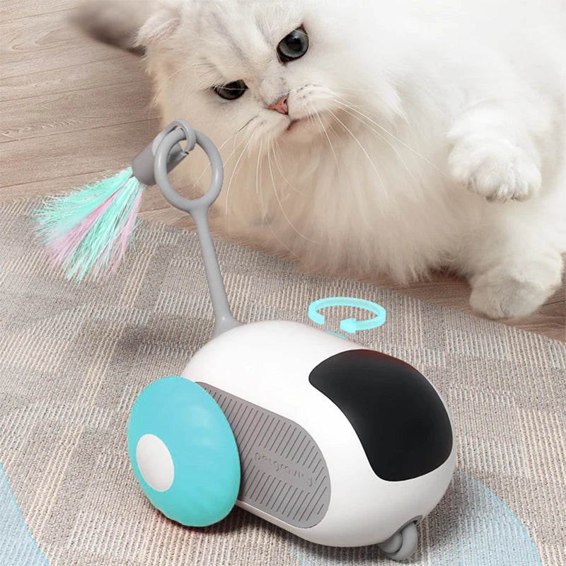 Intelligent Remote Control Cat Toy with Feathers - Interactive Entertainment for Pets