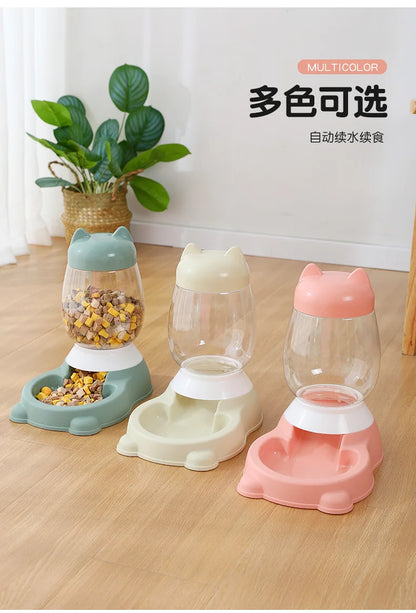 Pet Automatic Feeder Dog Cat Drinking Bowl For Small And Medium Pets Water Drinking Feeder Feeding Large Capacity Dispenser