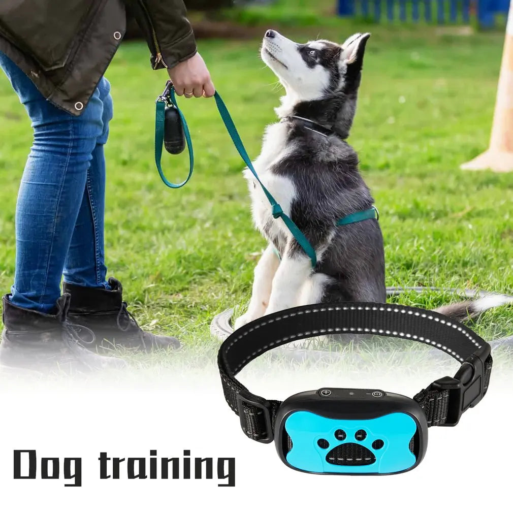 Pet Dog AntiBarking USB Electric Ultrasonic Dogs Stop Barking Vibration Anti Bark Collar Automatic Collar Dog Training Collars