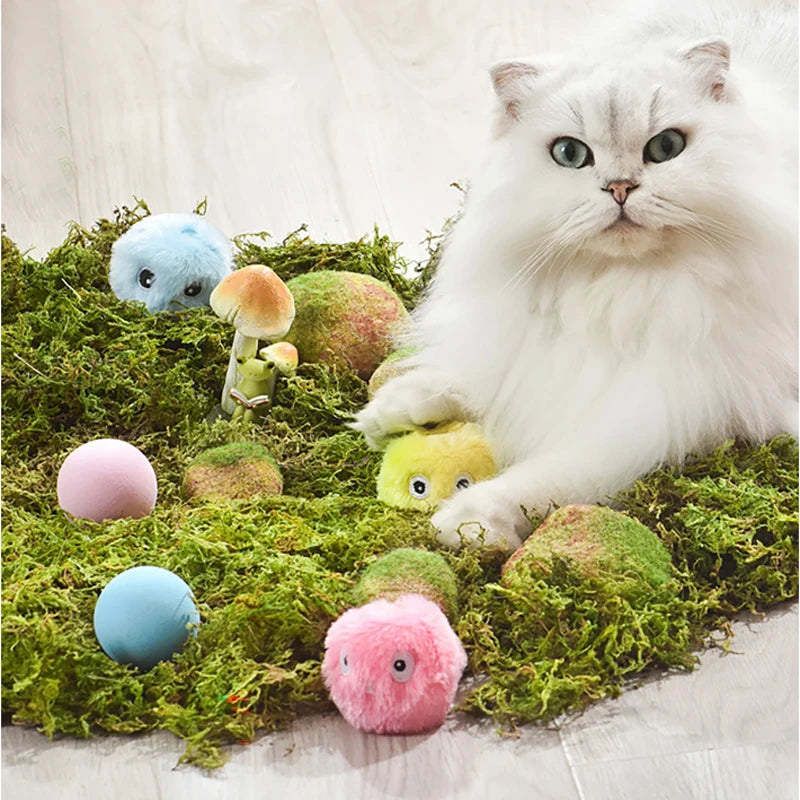 Electric Catnip Plush Interactive Ball - Smart Training Toy for Cats & Kittens