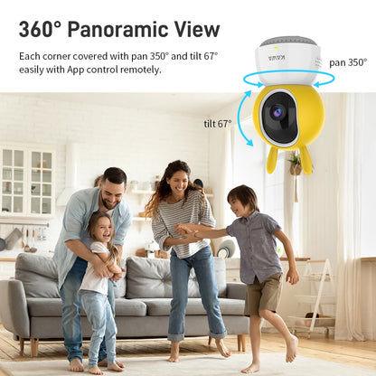 KAWA 2K IP Camera Wifi 360 Indoor Video Surveillance Cameras Security PTZ CCTV Smart Home Wireless Pet Baby Monitor Track Alexa