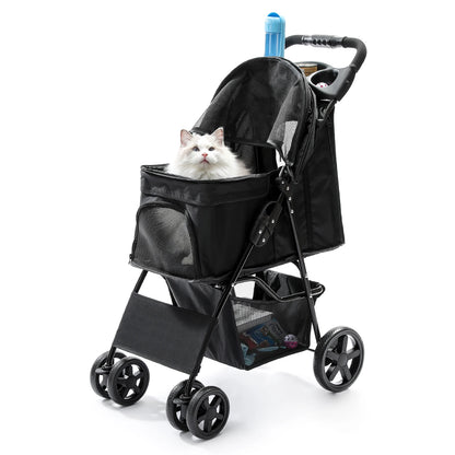 Pet Dog Carrier Stroller Cat Cart Outdoor Breathable Lightweight Foldable 3 Colors Pet Dog Carriers Stroller переноска для собак