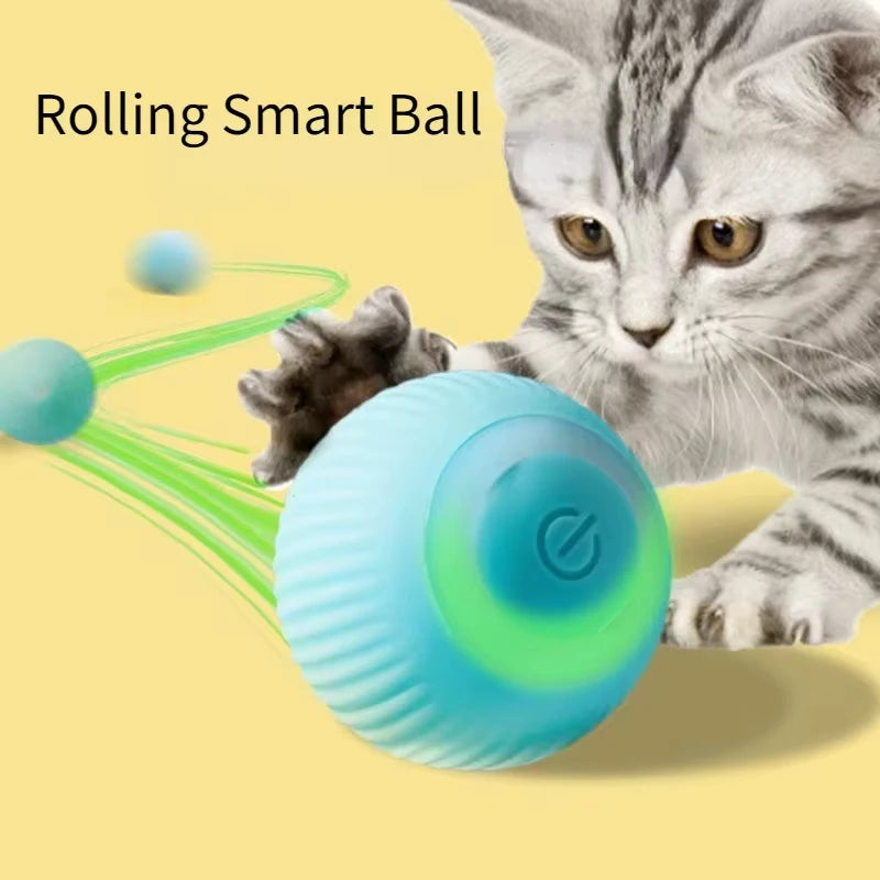 Pet Accessories: Automatic Rolling Interactive Ball Toy for Cats & Dogs