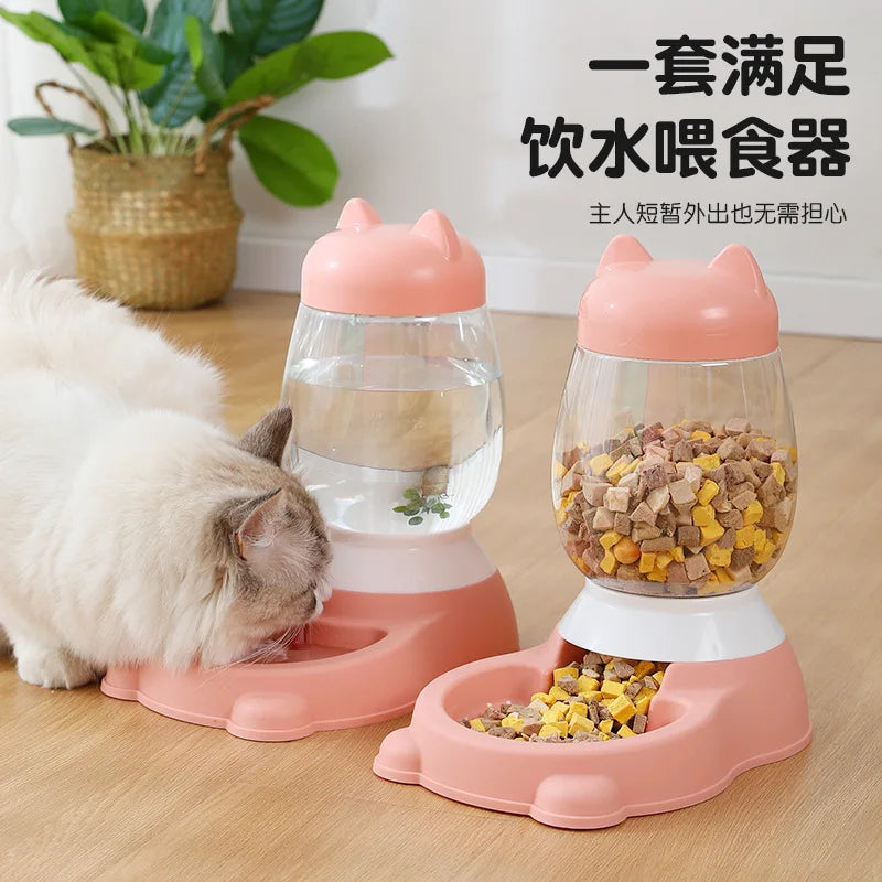 Pet Automatic Feeder Dog Cat Drinking Bowl For Small And Medium Pets Water Drinking Feeder Feeding Large Capacity Dispenser