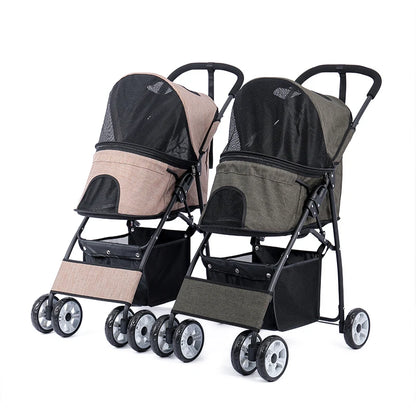 Pet Dog Carrier Stroller Cat Cart Outdoor Breathable Lightweight Foldable 3 Colors Pet Dog Carriers Stroller переноска для собак