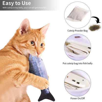 USB Charging Electric Cat Toy - Dancing Fish Simulation Pet Accessories