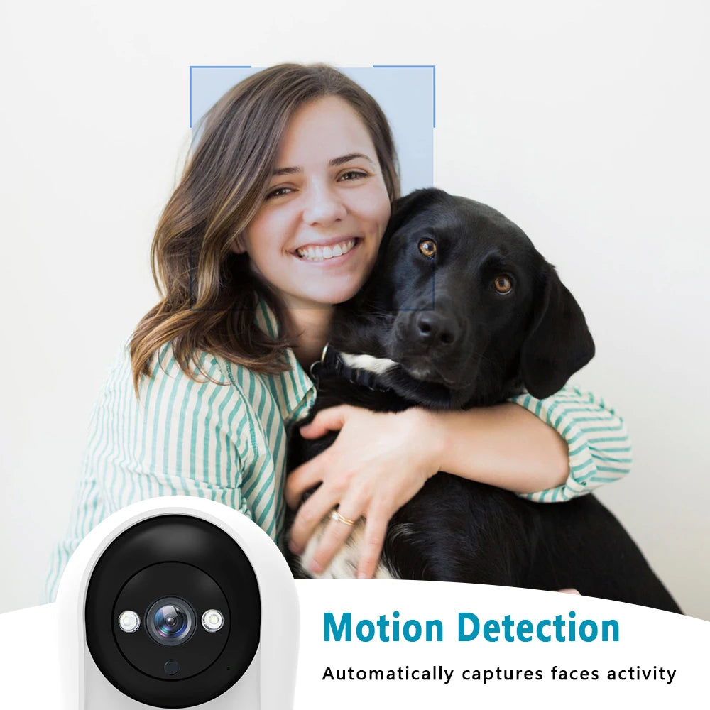 4MP 2K Indoor WiFi Surveillance Camera IP Wireless Camera ICsee Smart Home Automatic Tracking CCTV Security Baby Pet Monitor