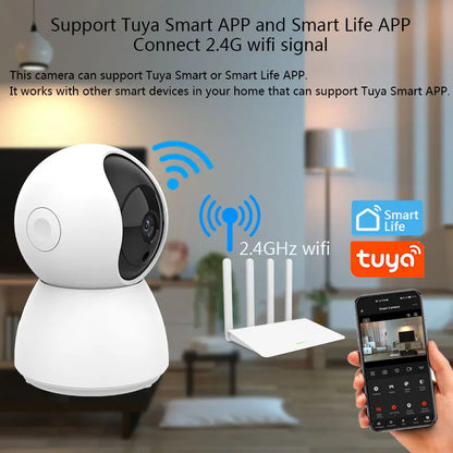 4MP 2K Tuya Smart Mini WiFi IP Camera Indoor Wireless Surveillance Auto Tracking Of Human Home Security CCTV Baby Pet Monitor