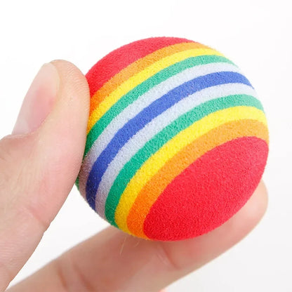 Interactive Rainbow Cat Toy Ball - Chew & Scratch Rattle for Cats & Dogs