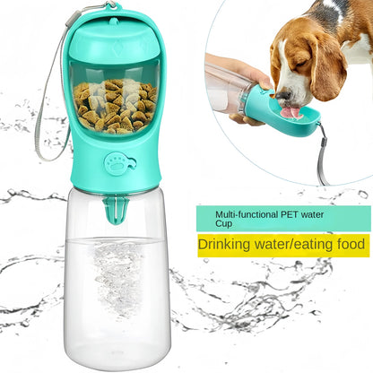 Pets Water Bottle Portable Food Grade Material Dog Cat Travel Pet Water Cup Bottle With Food Dispenser puppy water bottle