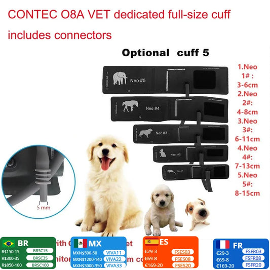 Pet Accessories: CONTEC08A Veterinary Blood Pressure Cuff for Dogs, Cats, and More