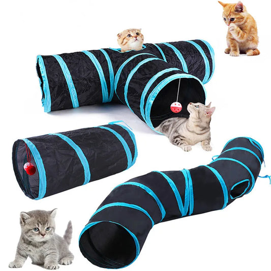 Cat Tunnel Pet Supplies Cat S T Pass Play Tunnel Foldable Cat Tunnel Cat Toy Breathable Drill Barrel for Indoor loud paper